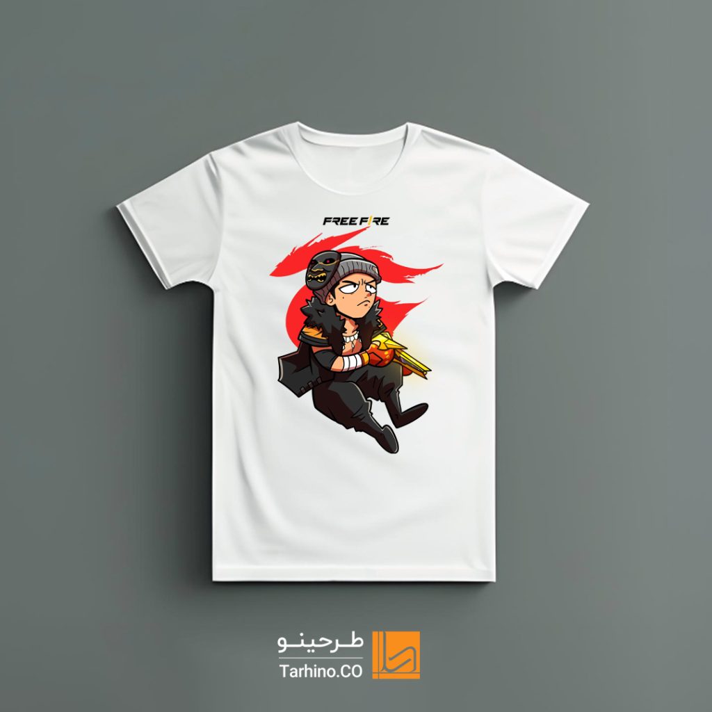 خرید تیشرت طرح دار بازی فری فایر