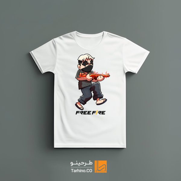 خرید تیشرت طرح بازی فری فایر