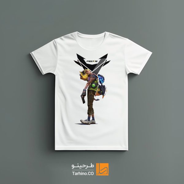 تیشرت طرح بازی فری فایر