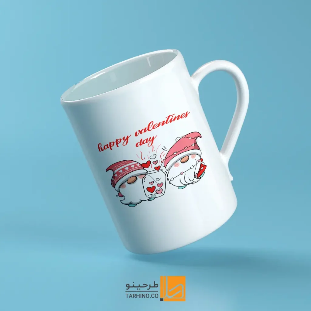 ماگ ولنتاین با طرح آدم کوچولو