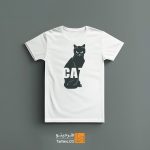 تیشرت با طرح گربه سیاه