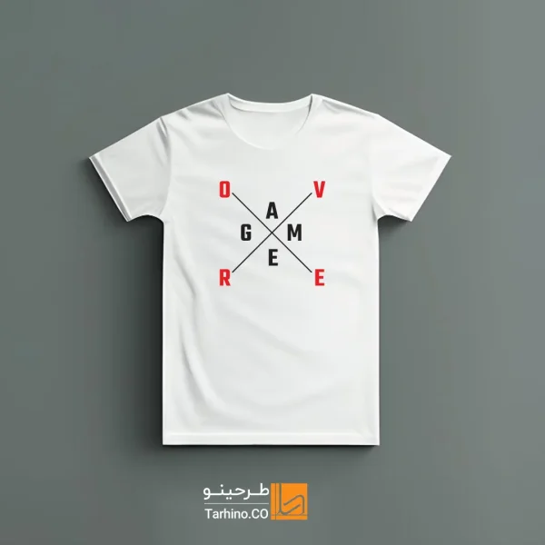 تیشرت طرحدار گیمر با طرح Game Over