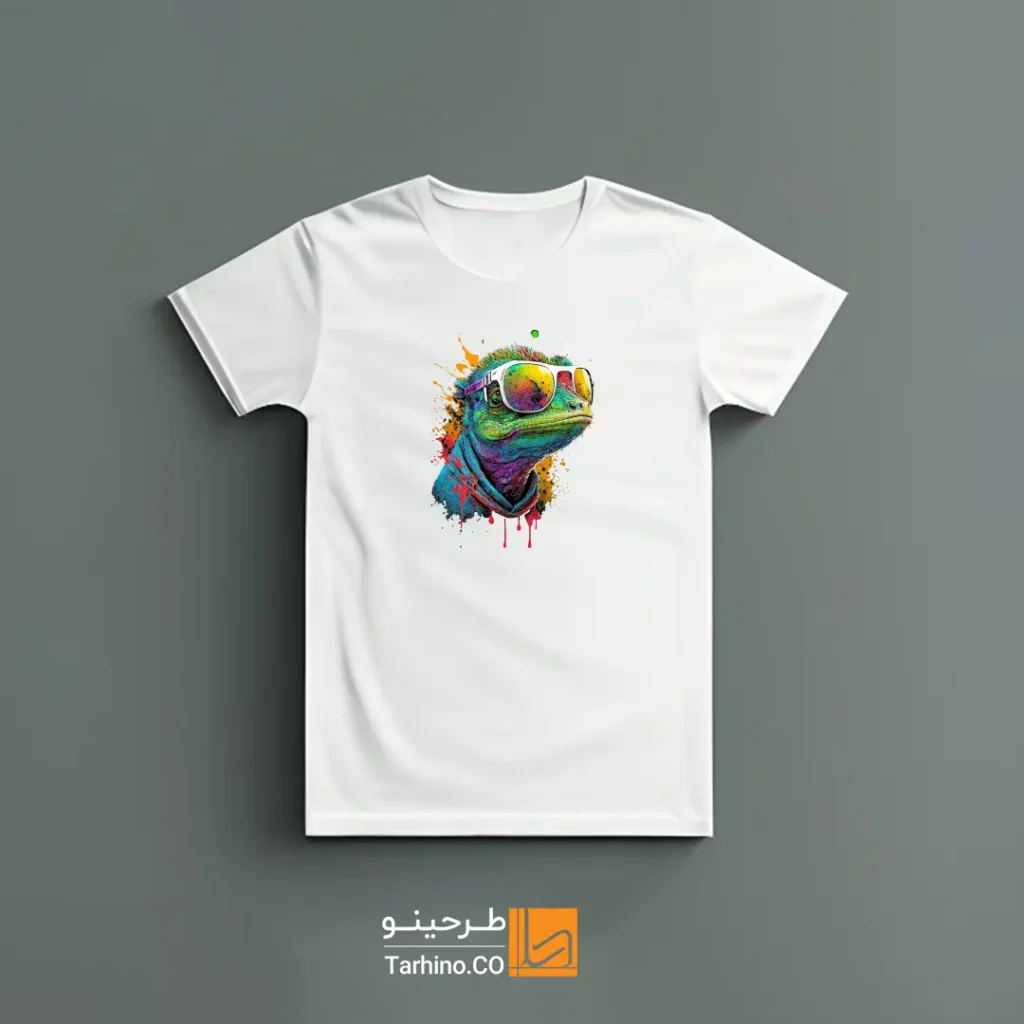 تیشرت با طرح حیوانات آفتاب پرست