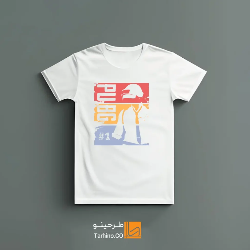 تیشرت با طرح بازی پابجی موبایل