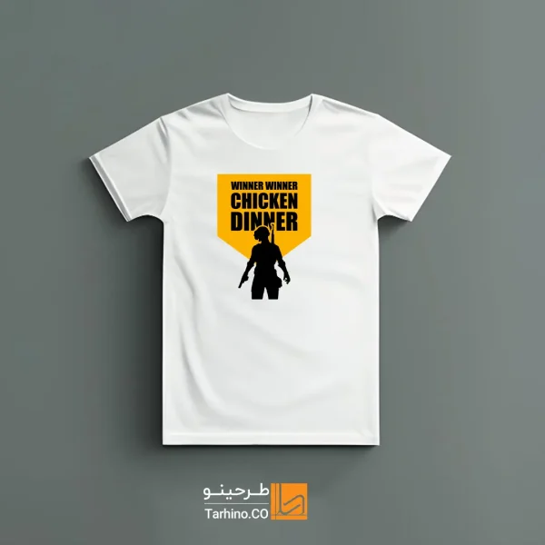 تیشرت با طرح گیمینگ و بازی پابجی