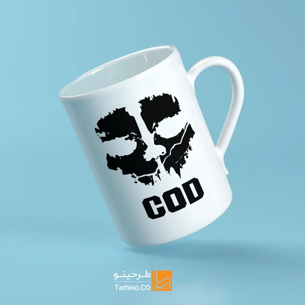 ماگ گیمینگ با طرح گوست کالاف دیوتی